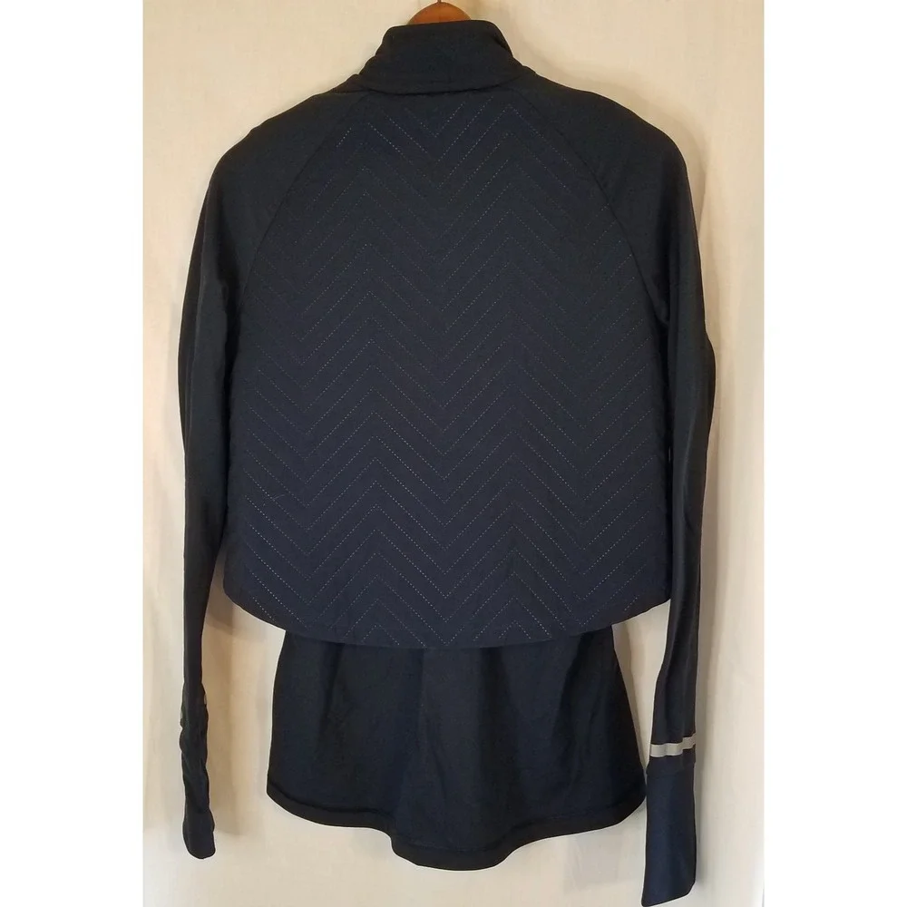Sweaty Betty Fast Track Athletic Wear Thermal Running Jacket Size Sm Navy Blue‎